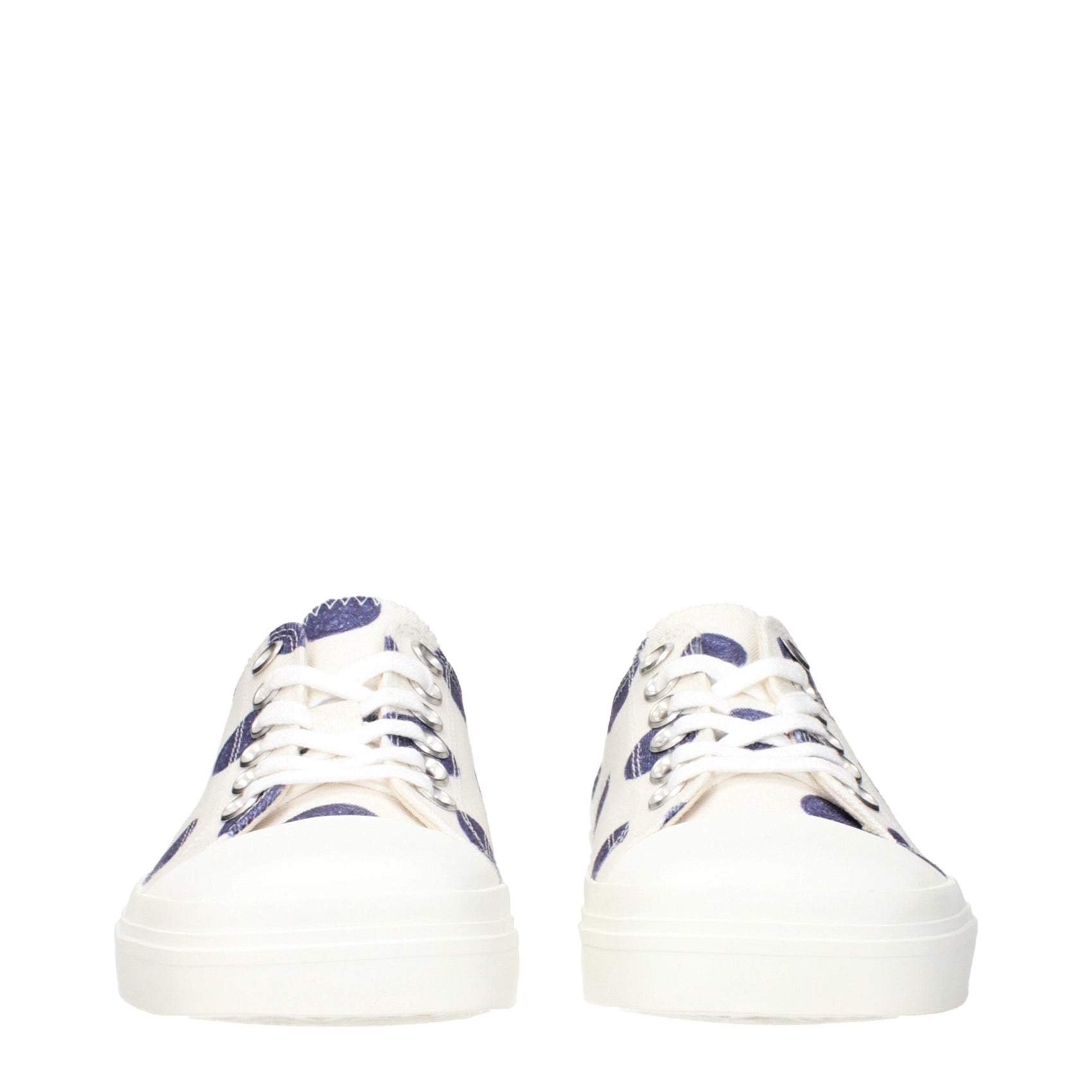 Moschino White Fabric Low Top Sneakers