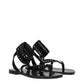 Isabel Marant Black Leather Flip-Flop Sandals