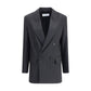 Max Mara Black Fleece Wool Blazer