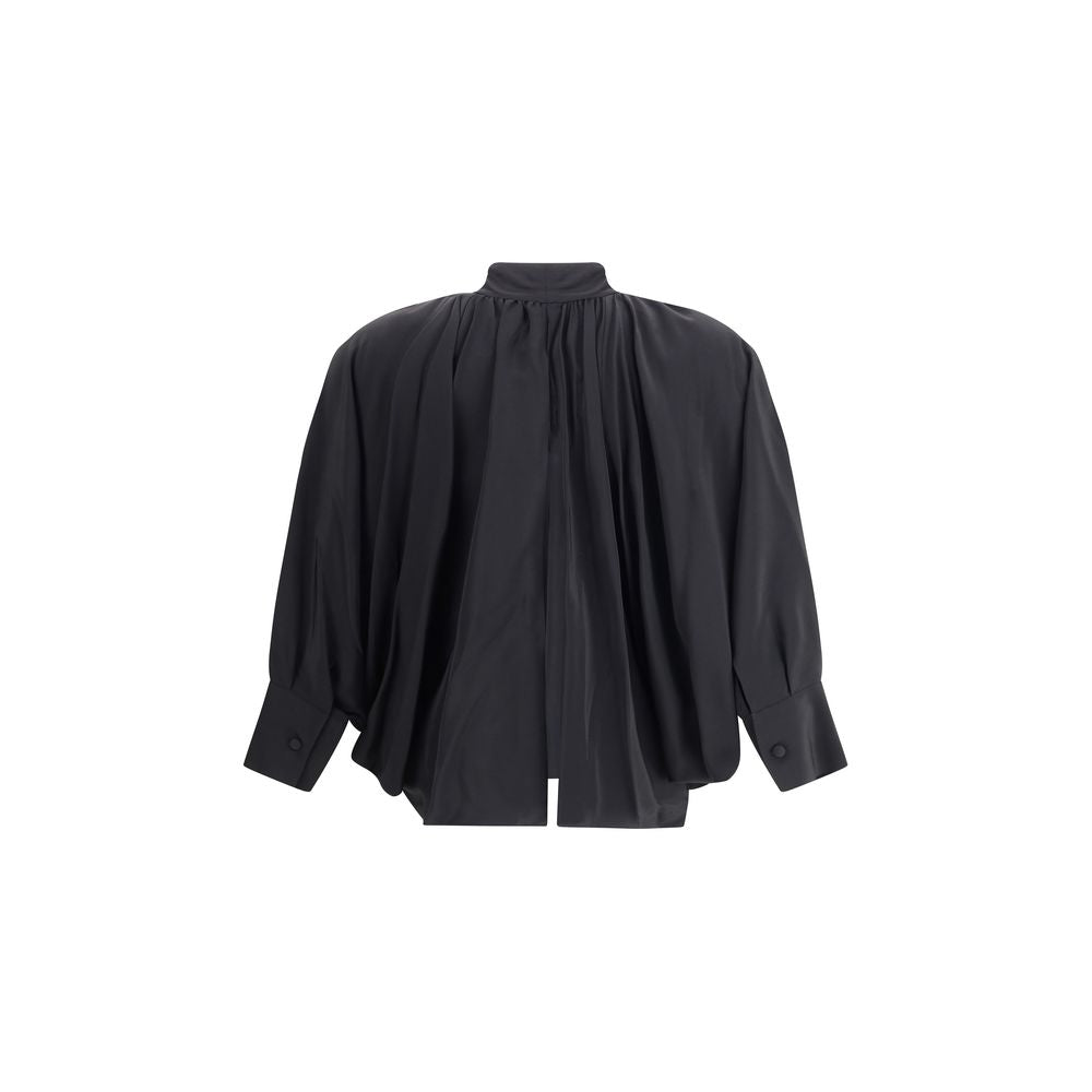 Max Mara Black Silk Blouse