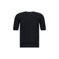 Max Mara Black Fleece Wool Top