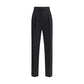 Max Mara Black Fleece Wool Dress Pants