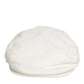 Dolce & Gabbana White Cotton Newsboy Cloth Capello Men Cap Hat