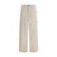 Max Mara Cream Cotton Cargo Pants