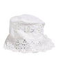 Dolce & Gabbana White Nylon Cut Out Bucket Logo Capello Hat