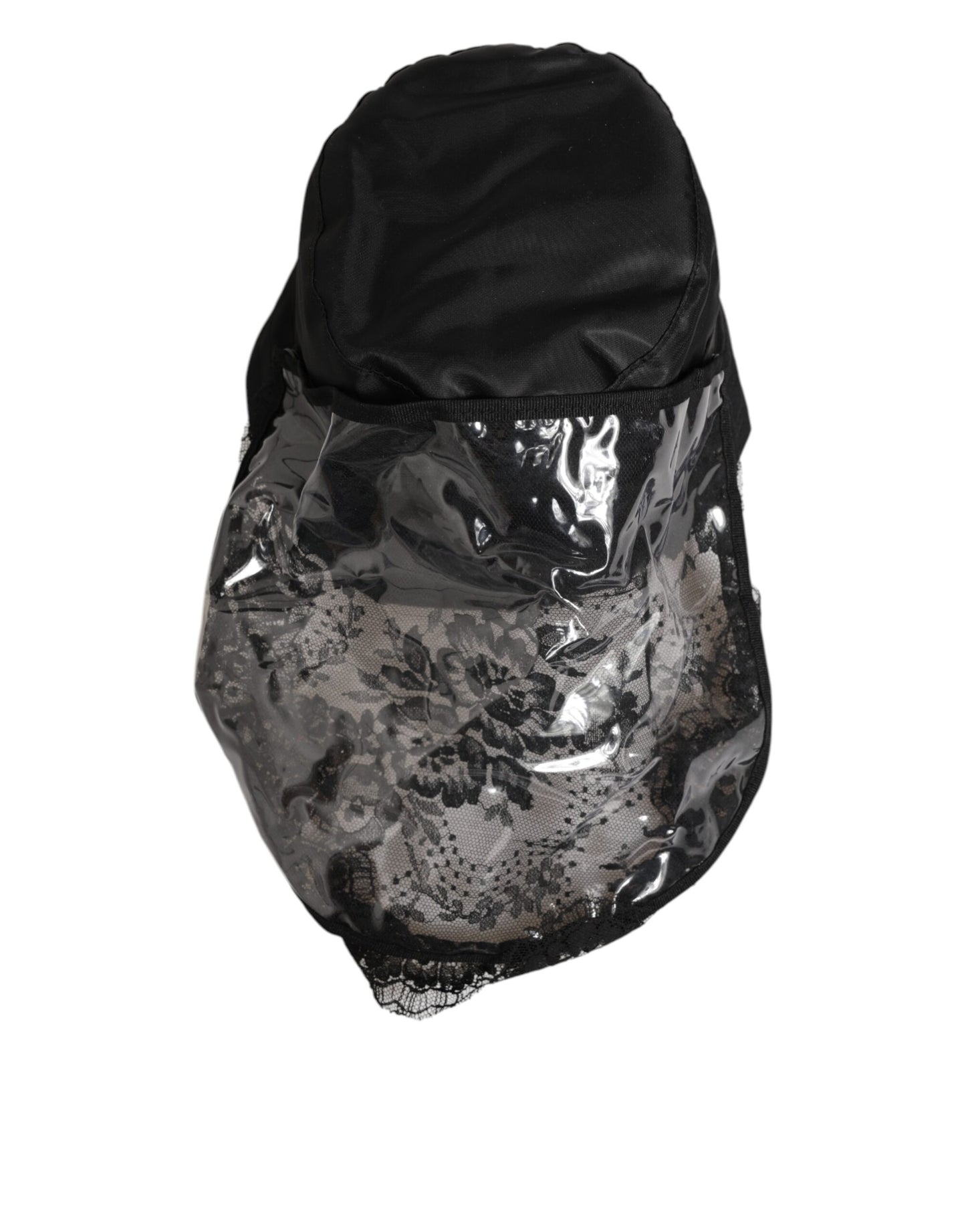 Dolce & Gabbana Black PVC Wide Brim Men Bucket Capello Hat