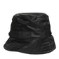 Dolce & Gabbana Black PVC Wide Brim Men Bucket Capello Hat
