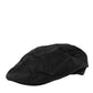 Dolce & Gabbana Black Cotton DG Logo Newsboy Cloth Capello Hat