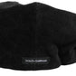 Dolce & Gabbana Black Cotton DG Logo Newsboy Cloth Capello Hat