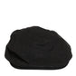 Dolce & Gabbana Black Cotton DG Logo Newsboy Cloth Capello Hat