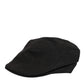 Dolce & Gabbana Black Cotton DG Logo Newsboy Cloth Capello Hat