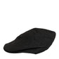 Dolce & Gabbana Black Cotton DG Logo Newsboy Cloth Capello Hat