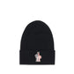 Moncler Grenoble Black Fleece Wool Beanie