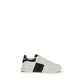 Philipp Plein White Calf Leather Bos Taurus Athletic Sneakers