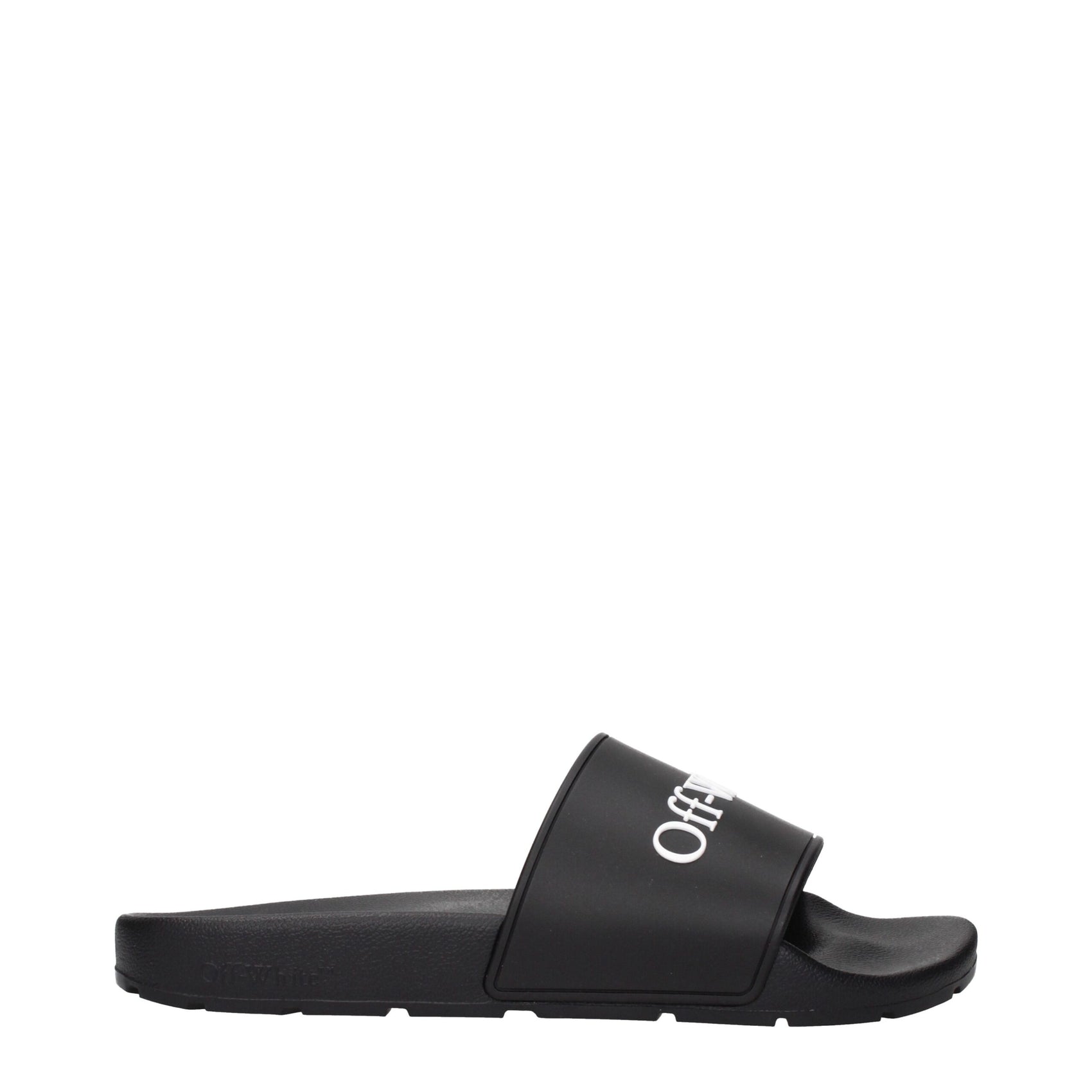 Off-White Black Cotton Slippers