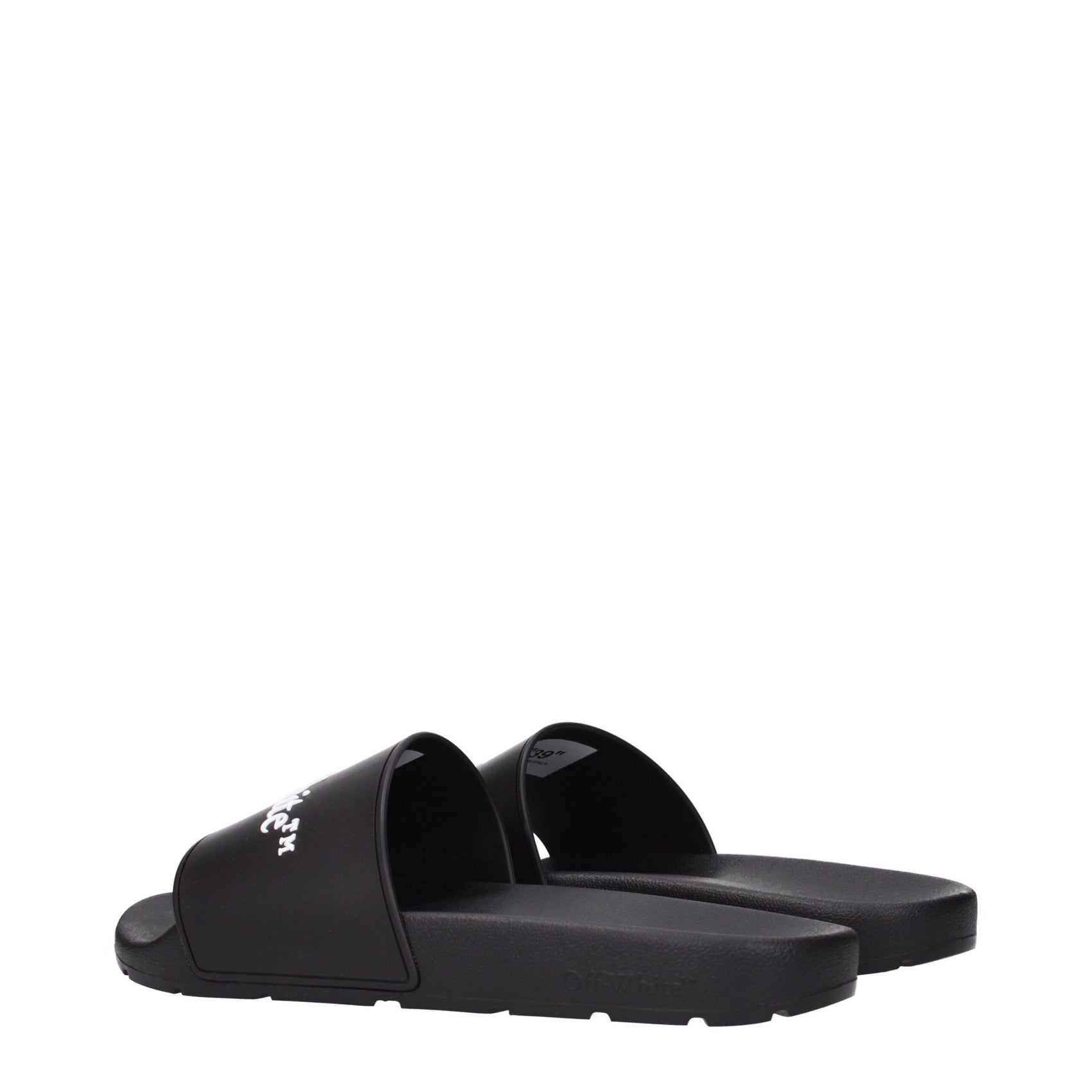 Off-White Black Cotton Slippers