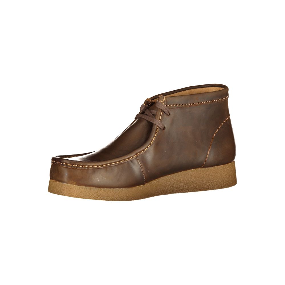 Clarks Brown Leather Men Sneaker