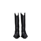 Off-White Black Leather High Heel Boots