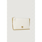 PINKO Cream Leather Clutch Bag