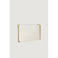 PINKO Cream Leather Clutch Bag