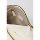 PINKO Cream Leather Clutch Bag