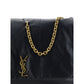 Saint Laurent Black Lamb Ovis Aries Aries Shoulder Bag