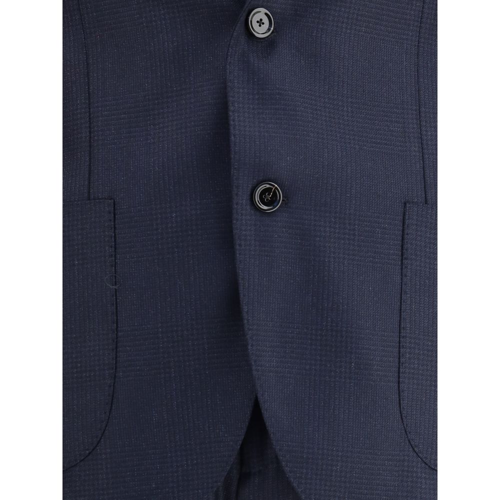 Lardini Blue Wool Two-Piece Suit