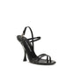 Dolce & Gabbana Black Calf Leather Bos Taurus Stiletto Heel Sandals