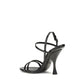 Dolce & Gabbana Black Calf Leather Bos Taurus Stiletto Heel Sandals