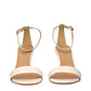 Off-White Beige Leather Platform Sandals