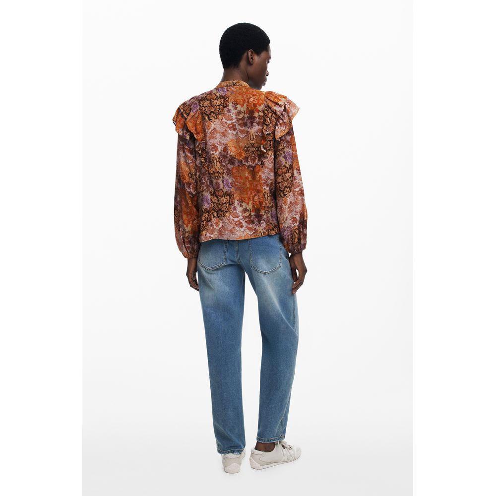 Desigual Orange Viscose Shirt