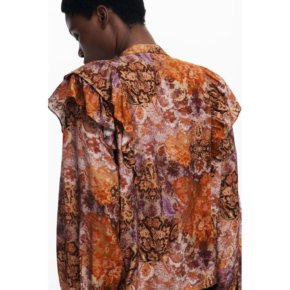 Desigual Orange Viscose Shirt