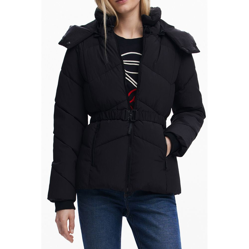 Desigual Black Polyester Jackets & Coat