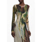 Desigual Green Polyester Dress