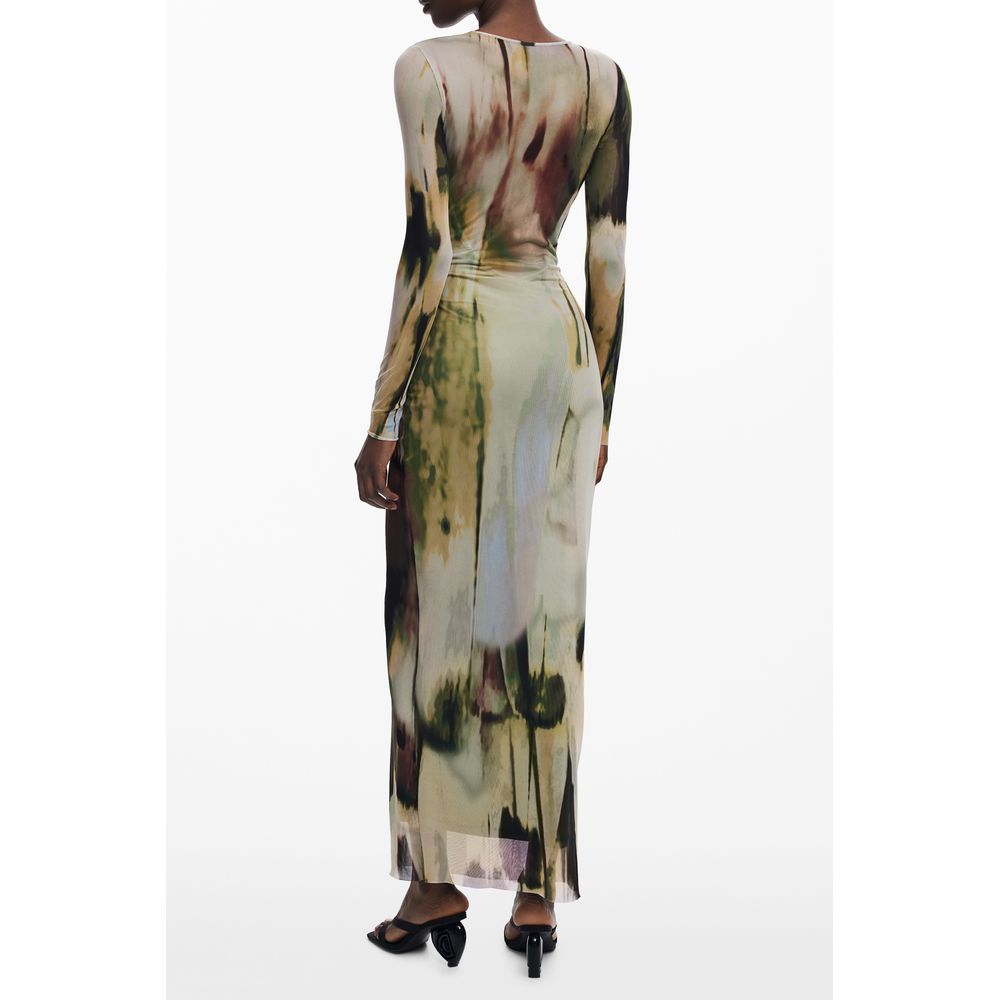 Desigual Green Polyester Dress