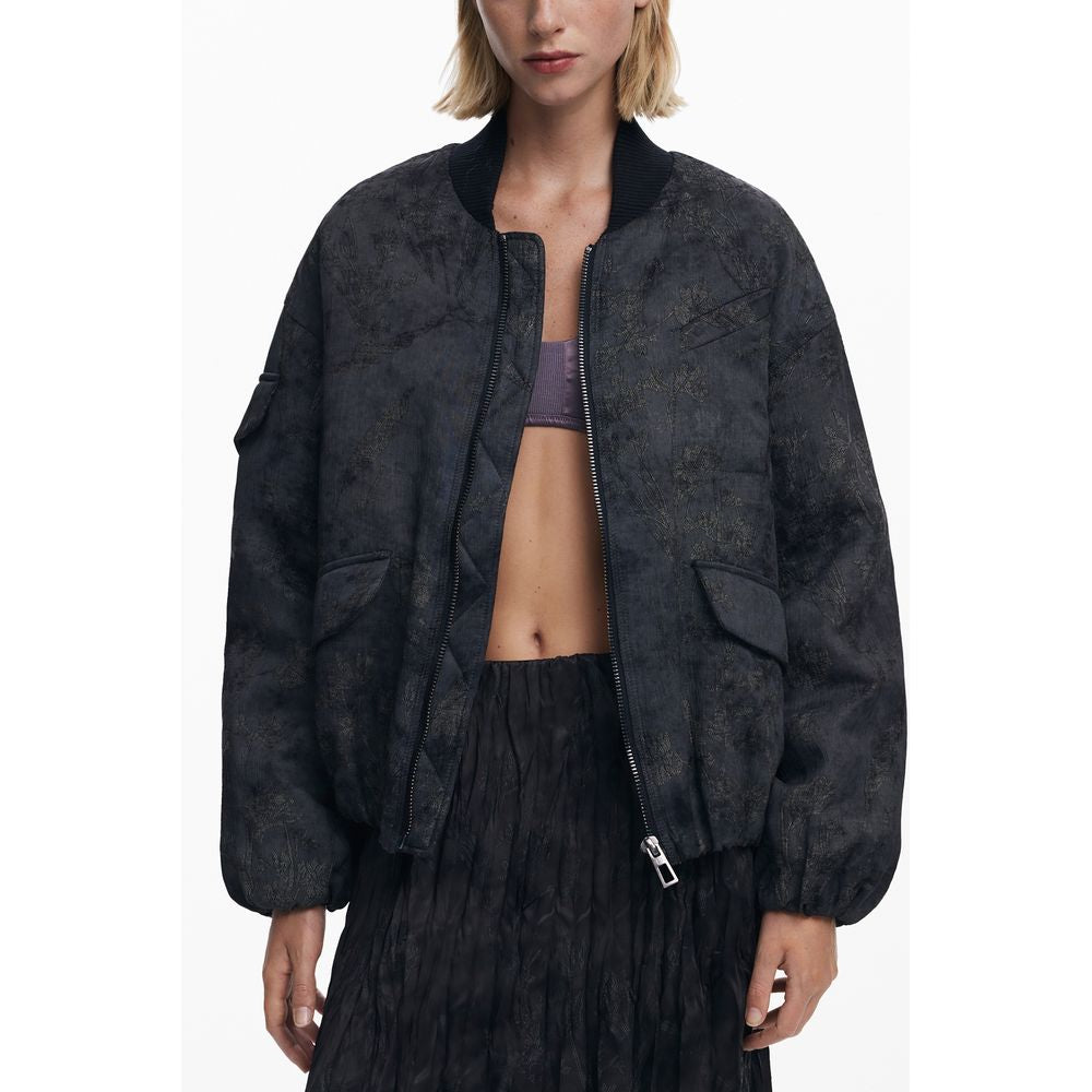 Desigual Black Polyester Jackets & Coat