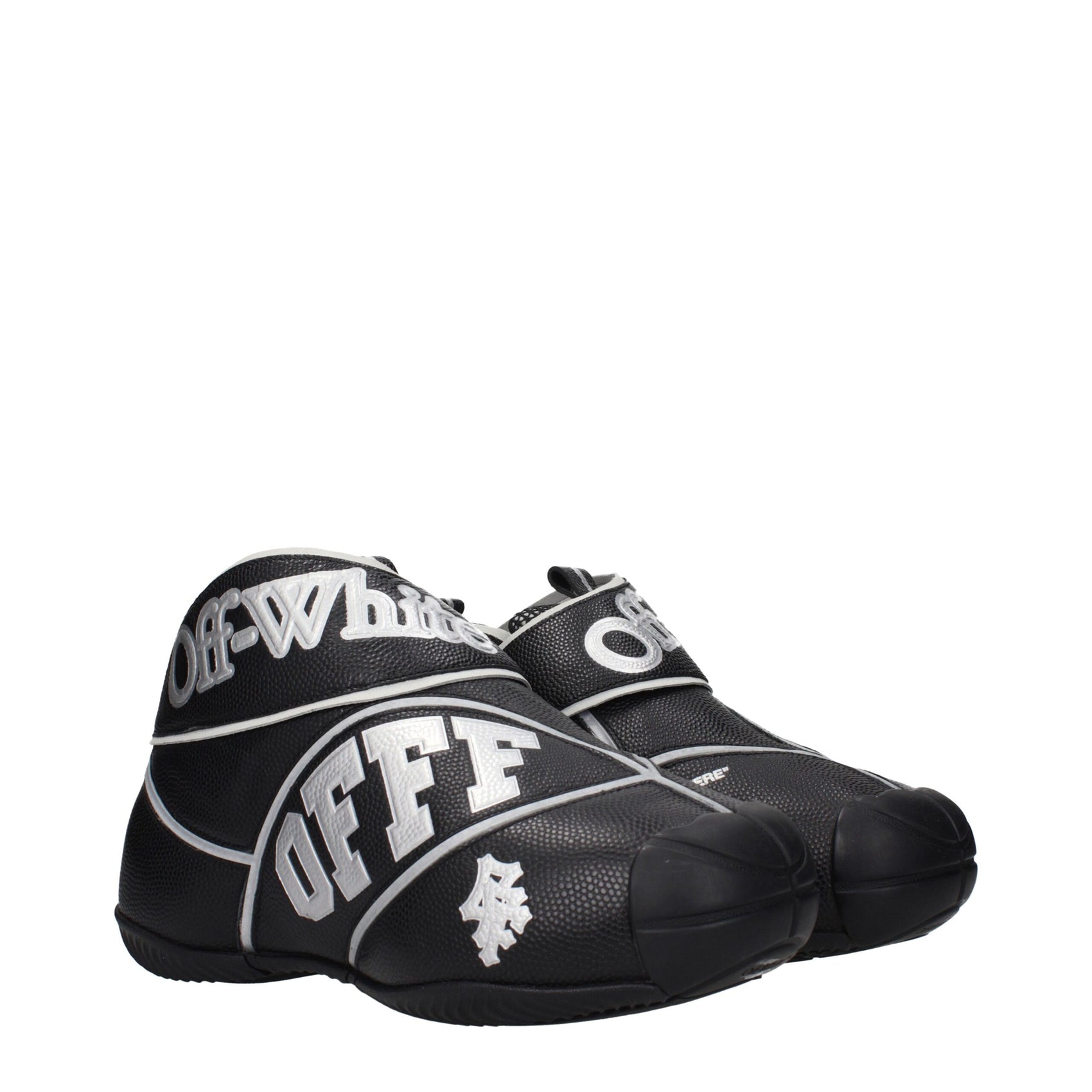 Off-White Black Leather High Top Sneakers