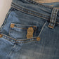 John Galliano Blue Washed Mid Waist Skinny Casual Denim Pants
