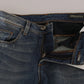 Ermanno Scervino Blue Washed Boot Cut Casual Denim Pants Jeans