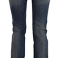 Ermanno Scervino Blue Washed Boot Cut Casual Denim Pants Jeans