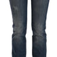 Ermanno Scervino Blue Washed Boot Cut Casual Denim Pants Jeans