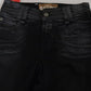 John Galliano Black Washed High Waist Flared Denim Casual Pants Jeans