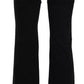 John Galliano Black Washed High Waist Flared Denim Casual Pants Jeans