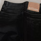 John Galliano Black Washed High Waist Flared Denim Casual Pants Jeans