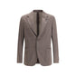 Lardini Brown Fleece Wool Blazer