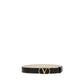 Valentino Garavani Black Calf Leather Bos Taurus Regular Belt