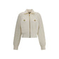 Balmain White Viscose Bomber