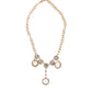 Dolce & Gabbana Gold Crystal Clock Pendant Statement Jewelry Necklace
