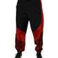 Dolce & Gabbana Black Red Leopard Print Nylon Jogger Pants