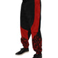Dolce & Gabbana Black Red Leopard Print Nylon Jogger Pants